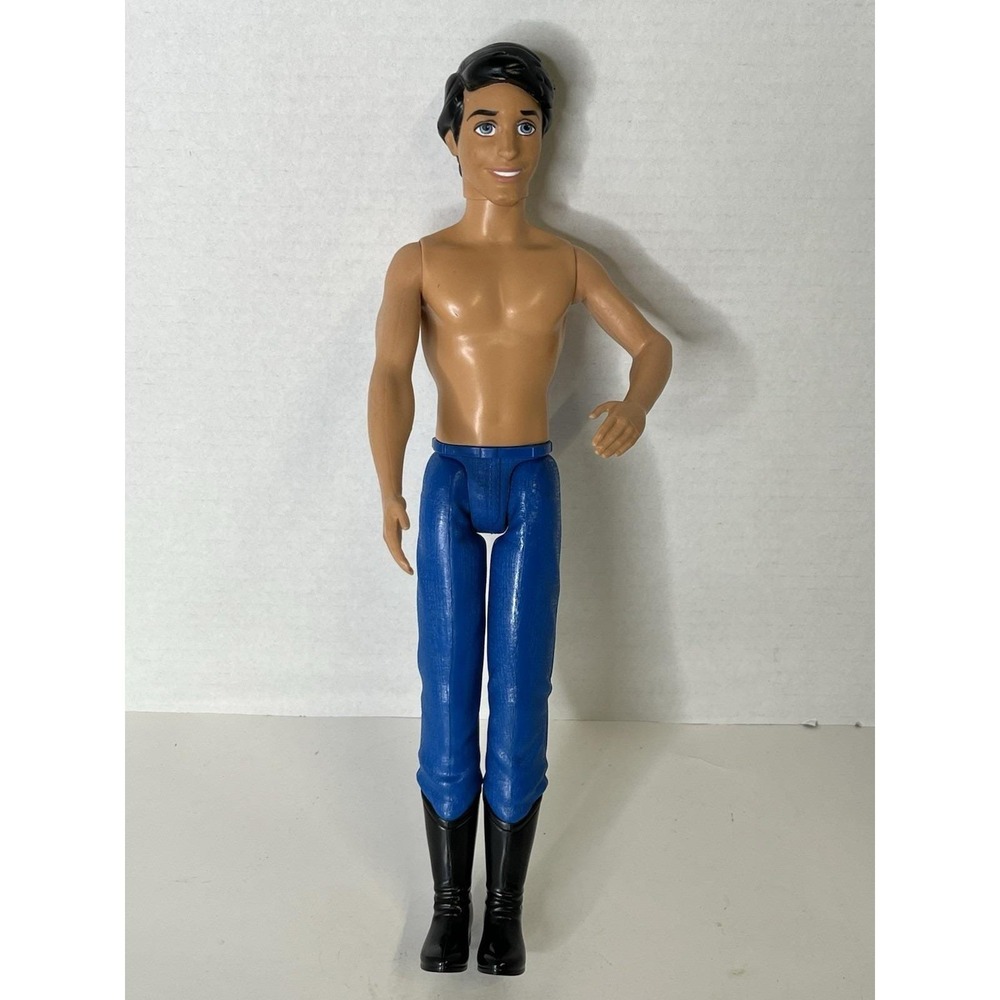 Disney Little Mermaid Prince Eric Doll Jointed Doll Figure Blue Pants Nude